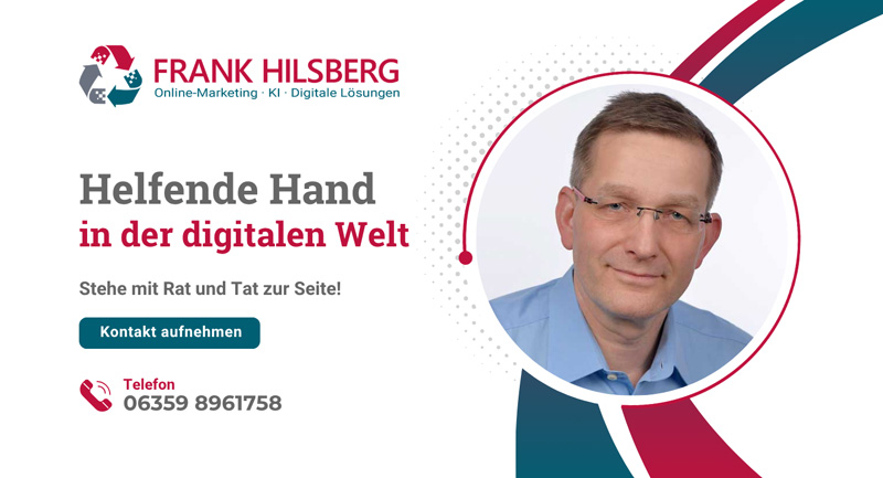 Frank Hilsberg steht mit Rat und Tat zur Seite: Bekanntheit steigern . Mehr Kunden gewinnen . Umsatz erhöhen . Technischer Support
